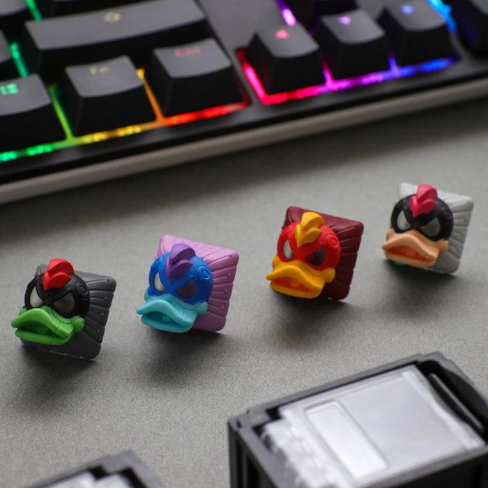 Ducky x Hot Keys Project Ducky League Keycap - Rocket, Kunstharz (Resin), rot/gelb, 1 Taste