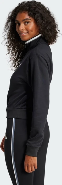 adidas Essentials Color Pop French Terry Crop Quarter-Zip Originals Sweatshirt schwarz (Damen)