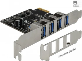 DeLOCK 4x USB-A 3.0, PCIe 2.0 x1 (90304)