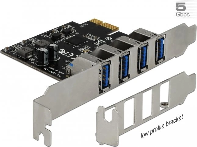 DeLOCK 4x USB-A 3.0, PCIe 2.0 x1