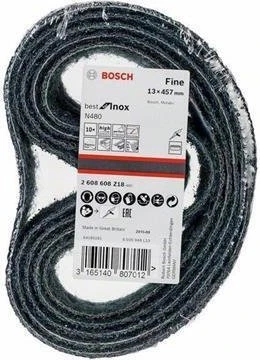 Bosch Professional N480 Best for Inox Schleifband fein, 13x457mm, 10 Stück