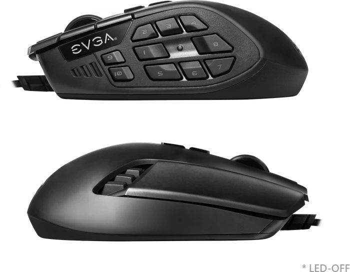EVGA X15 MMO Gaming Maus schwarz, USB