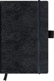 Herlitz Classic Notizbuch, A5, kariert, Kunstleder-Cover, schwarz, 96 Blatt