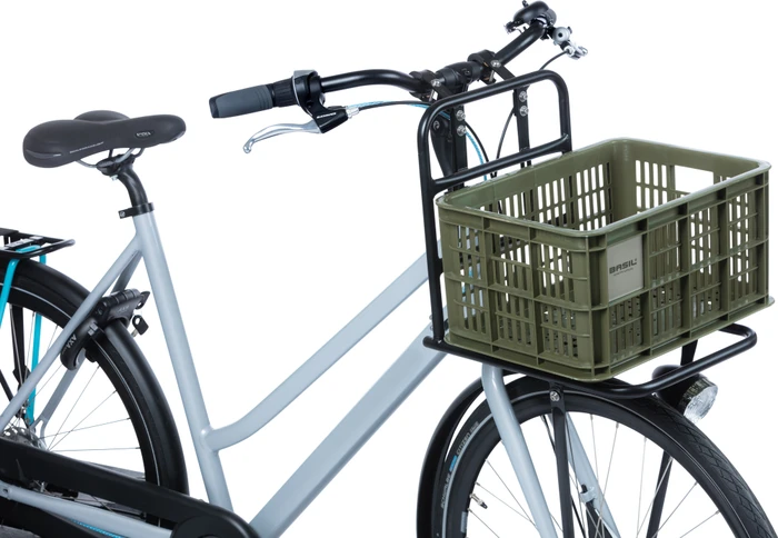 Basil Crate S Fahrradkorb moss green