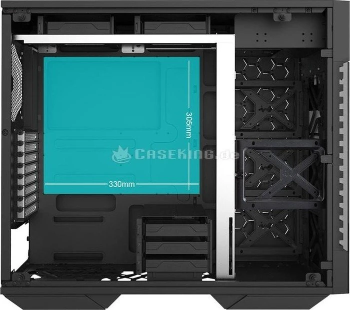 In Win 509 schwarz/grau, Glasfenster