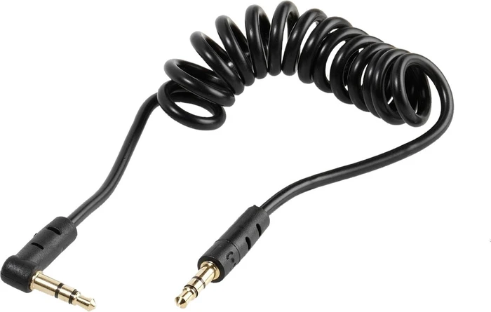 Vivanco Klinkenverbindung Stereo Spiralkabel 1.5m schwarz