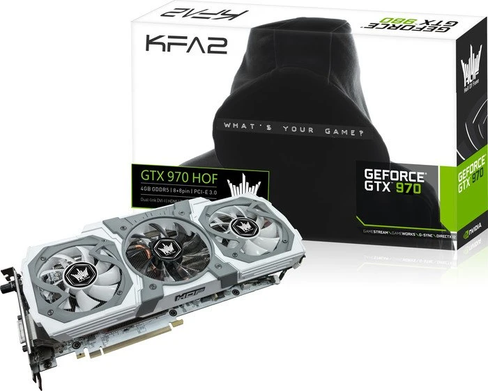 KFA2 GeForce GTX 970 Hall Of Fame, 4GB GDDR5, DVI, HDMI, 3x DP