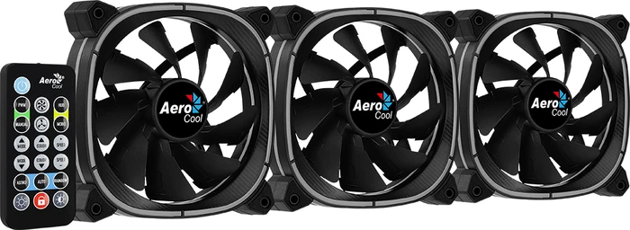 AeroCool Astro 12 Pro ARGB, LED-Steuerung, Fernbedienung, Lüftersteuerung, 120mm, 3er-Pack