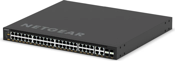 Netgear AVoIP M4350 Rackmount 2.5G Managed Switch, 48x RJ-45, 4x SFP28, 236W PoE++