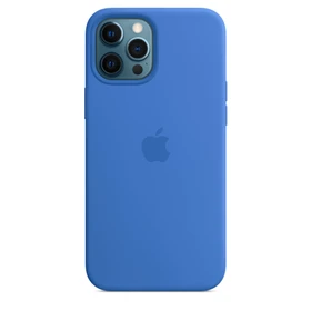 Apple Silikon Case mit MagSafe für iPhone 12 Pro Max capriblau