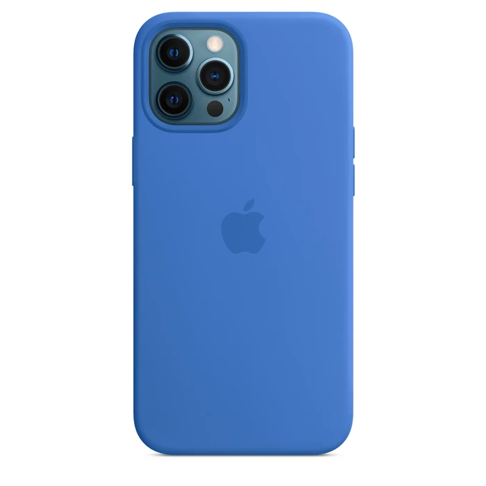Apple Silikon Case mit MagSafe für iPhone 12 Pro Max capriblau