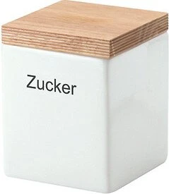 Continenta Aufbewahrungsbehälter quadratisch mit Holzdeckel 800ml