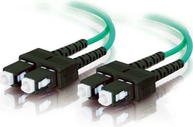 C2G LWL Duplex Kabel, OM3, 2x SC Stecker/2x SC Stecker, 7m, türkis