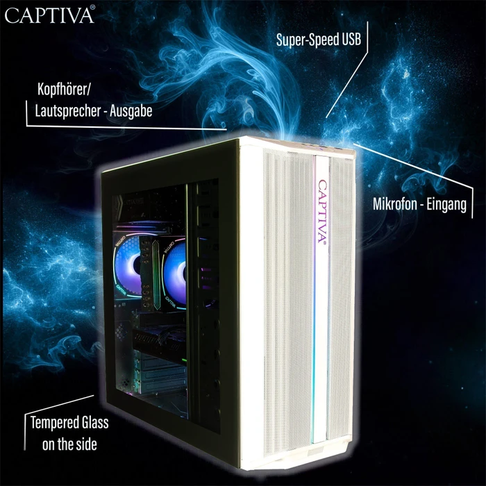 Captiva Highend Gaming R10-0003, Ryzen 7 9700X, 16GB RAM, 1TB SSD, Radeon RX 9060 XT