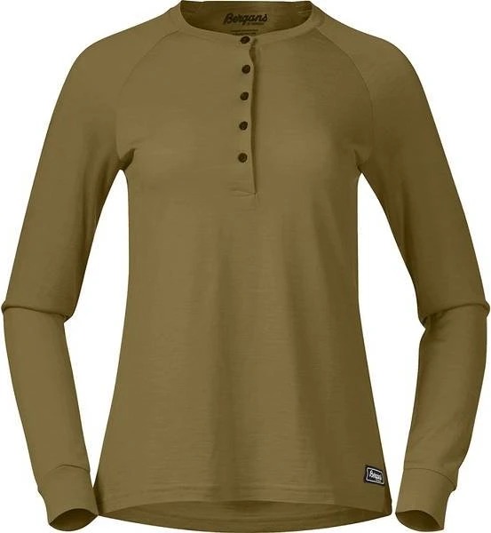 Bergans Lysebu Wool Henley Funktionsshirt langarm olive green (Damen)