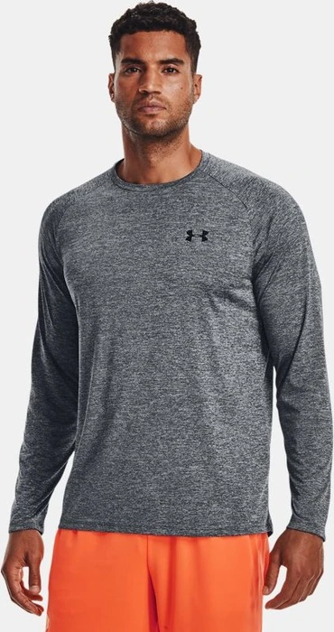 Under Armour Tech Funktionsshirt langarm pitch gray/black (Herren)