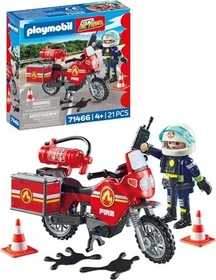 playmobil City Action Feuerwehrmotorrad am Unfallort