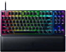 Razer Huntsman V2 TKL, LEDs RGB, schwarz, Razer Clicky Optical PURPLE, USB, DE