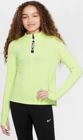 Nike Pro Dri-FIT 1/2-Zip Funktionsshirt langarm light lemon twist/white (Junior)