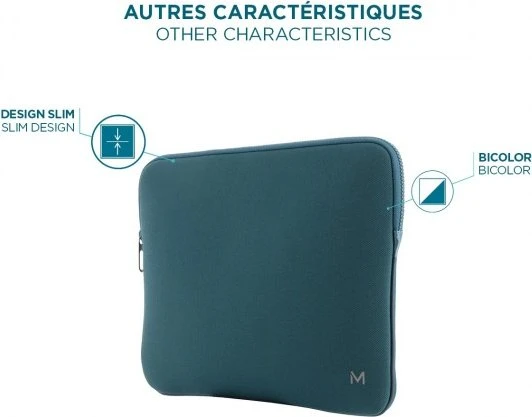 Mobilis Skin 12.5-14" Sleeve Notebookhülle, blau/grau