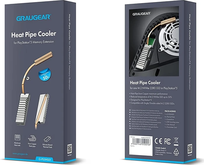 Graugear G-PS5HS01, Heatpipe-Kühler für PS5 Speichererweiterung
