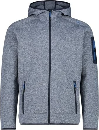 CMP Melange Knit Tech Hooded Heavy Fleece Jacke blue ink/b. blue/zaffiro (Herren)
