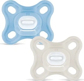 MAM Comfort Schnuller, 0-2M, Silikon, blau, 2 Stück
