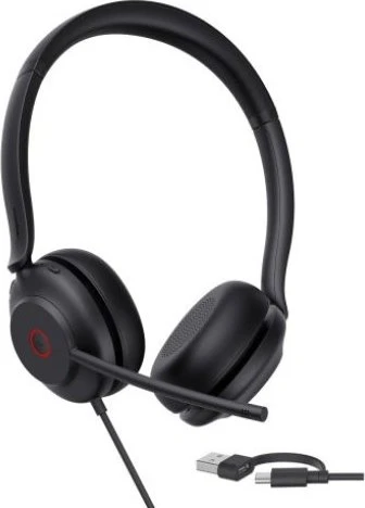 Yealink UH35 Dual Headset On-Ear kabelgebunden USB-A USB-C Schwarz Zertifiziert für Microsoft Teams UC-zertifiziert (1308164) Image