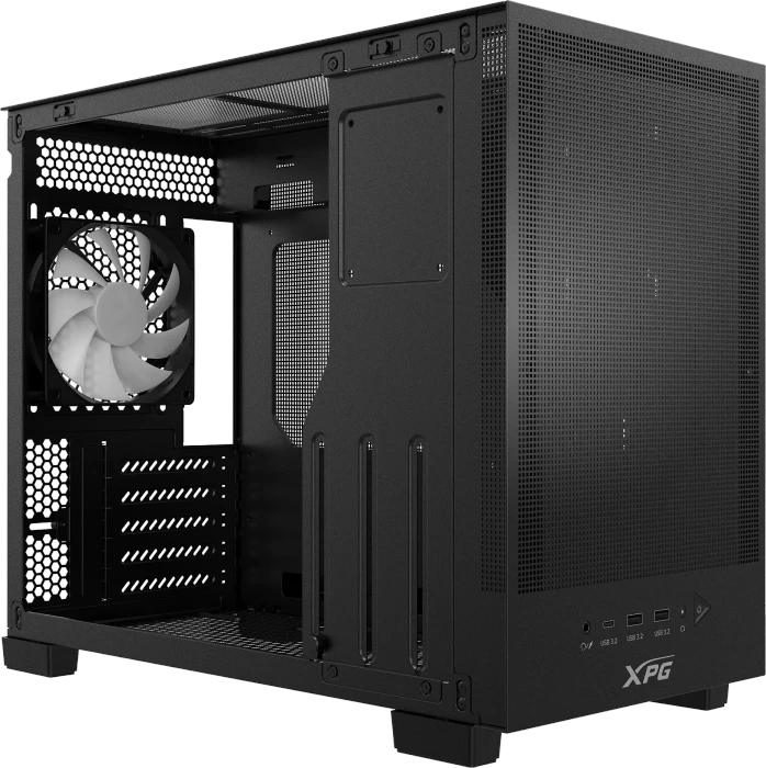 ADATA XPG Valor Mesh Nano Black, schwarz, Glasfenster