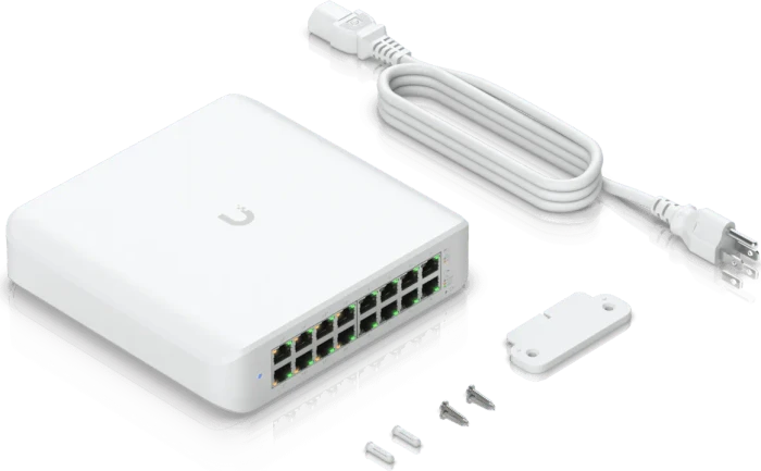 Ubiquiti UniFiSwitch Lite 16 Desktop Gigabit Managed Switch, 16x RJ-45, 45W PoE+