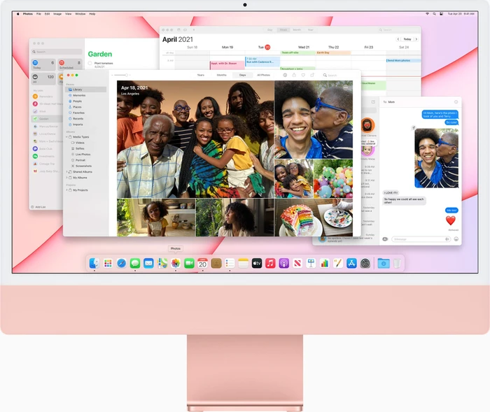 Apple iMac 24", Rosé, M1 - 8 Core CPU / 7 Core GPU, 8GB RAM, 256GB SSD [2021]
