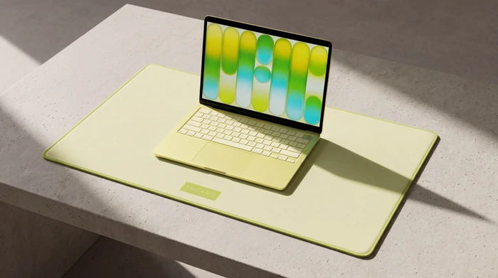 Tucano One Desk Pad für MacBook Neo, 550x350mm, Citrus gelb