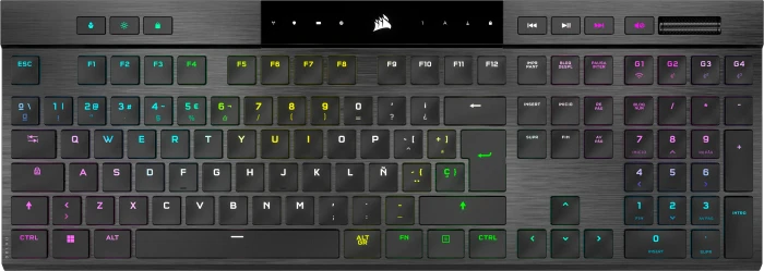 Corsair Gaming K100 AIR Wireless, MX RGB ULP Tactile, USB/Bluetooth, ES