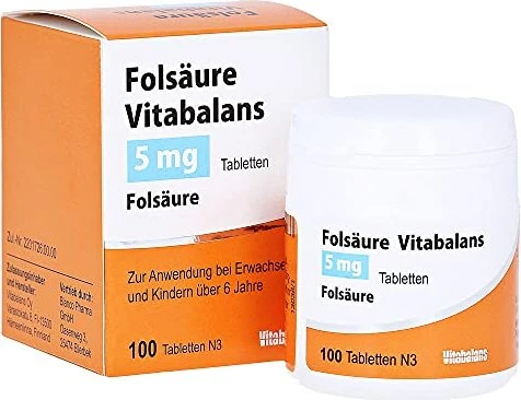 Blanco Pharma Folsäure Vitabalans 5mg Tabletten, 100 Stück
