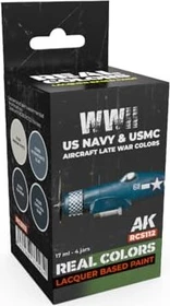 AK-Interactive 2nd Gen Real Colors WWII US Navy & USMC Aircraft Late War Colors Farbset, 4-tlg.
