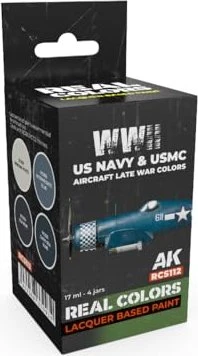 AK-Interactive 2nd Gen Real Colors WWII US Navy & USMC Aircraft Late War Colors Farbset, 4-tlg.