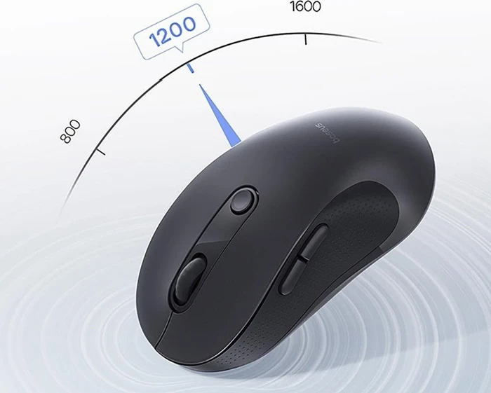 Baseus F02 Ergonomic Dual-Mode Wireless Mouse, schwarz, USB/Bluetooth