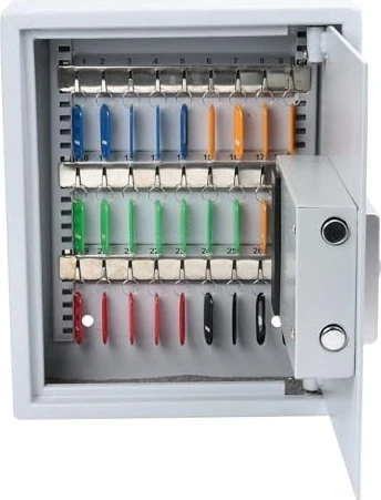Olympia Olymp GOsafe 50A Schlüsseltresor, grau, Schlüsselschloss/elektronisches Zahlenschloss