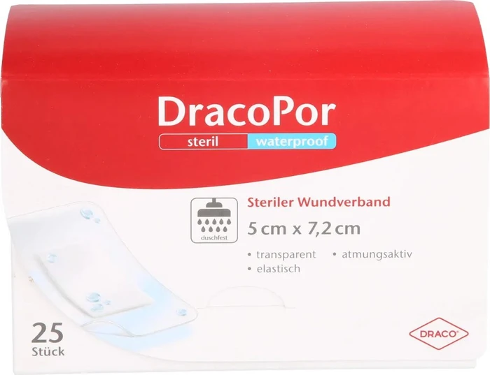 Dr. Ausbüttel DracoPor Waterproof Wundverband Duschpflaster, 5 x 7.2cm, 25 Stück
