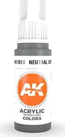 AK-Interactive 3rd Gen Acrylic Colors Acrylic Modelling Colors neutral grey, 17ml