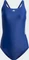adidas Mid 3-Streifen Badeanzug dark blue/green spark (Damen) Vorschaubild