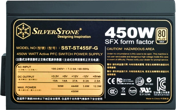 SilverStone SFX Series ST45SF-G (Rev. 2.0) 450W, SFX