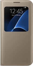Samsung S-View Cover für Galaxy S7 Edge gold