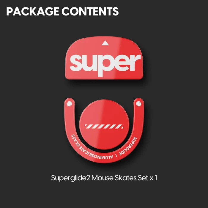Pulsar Gaming Gears Superglide 2 für Logitech G Pro X Superlight 2, Mausgleiter, rot