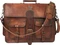Cuero 18" Vintage Leder Umhängetasche Dark Brown, braun Vorschaubild
