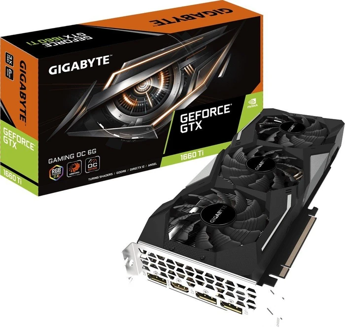 GIGABYTE GeForce GTX 1660 Ti Gaming OC 6G, 6GB GDDR6, HDMI, 3x DP