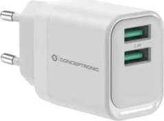 Conceptronic ALTHEA 2-Port 12W USB Charger weiß