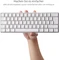 RK Royal Kludge RK61 60% Wireless, weiß, LEDs blau, Kailh BROWN, USB/Bluetooth, DE Vorschaubild