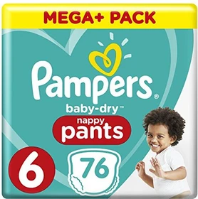 Pampers Baby-Dry pants Gr.6 Einwegwindel, 15+kg, 76 Stück