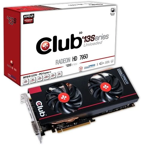 Club 3D Radeon HD 7950 13Series, 3GB GDDR5, DVI, HDMI, 2x mDP